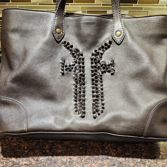 Frye Brown Studded Tote - Picture 6 of 7
